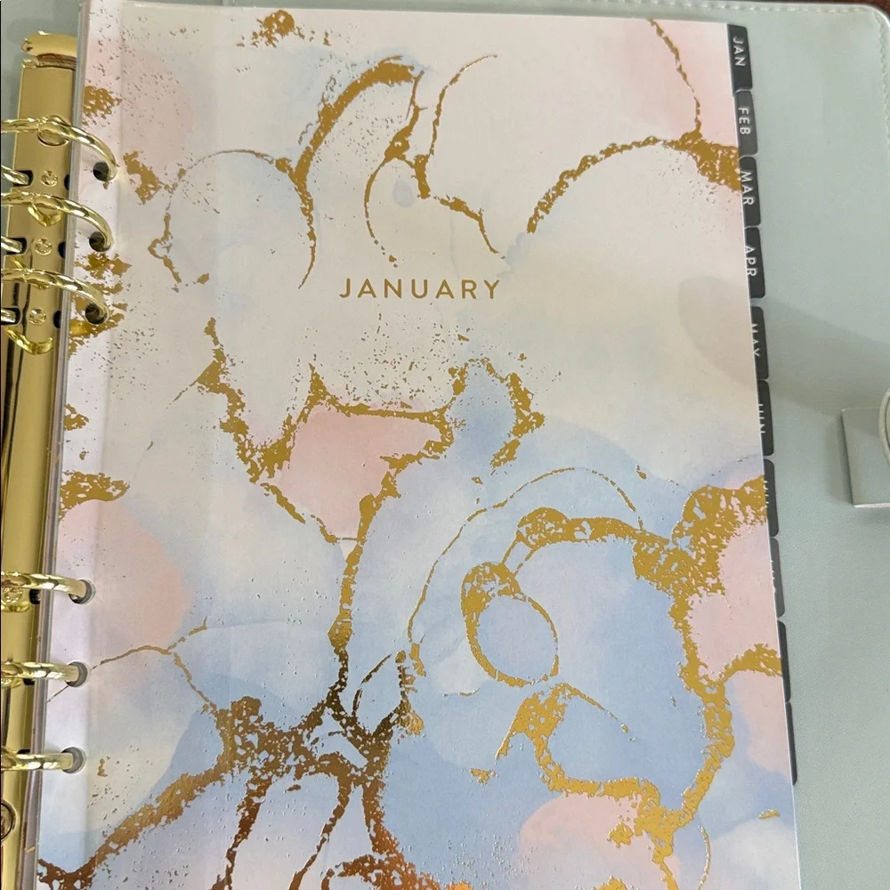 Recollections Mint Faux Leather 6-Ring Planner Binder with Snap